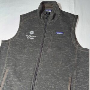 Patagonia Better Sweater Fleece Vest Men's XL Brown Full Zip 25881 Company LOGO